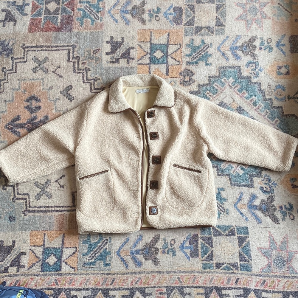 paper crane fluffy jacket